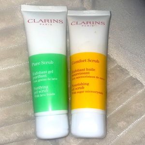 Clarins Exfoliant comfort scrub  and pure scrub